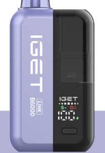 IGET Link B6000 Blueberry Ice – 6,000 Puffs Disposable Vape